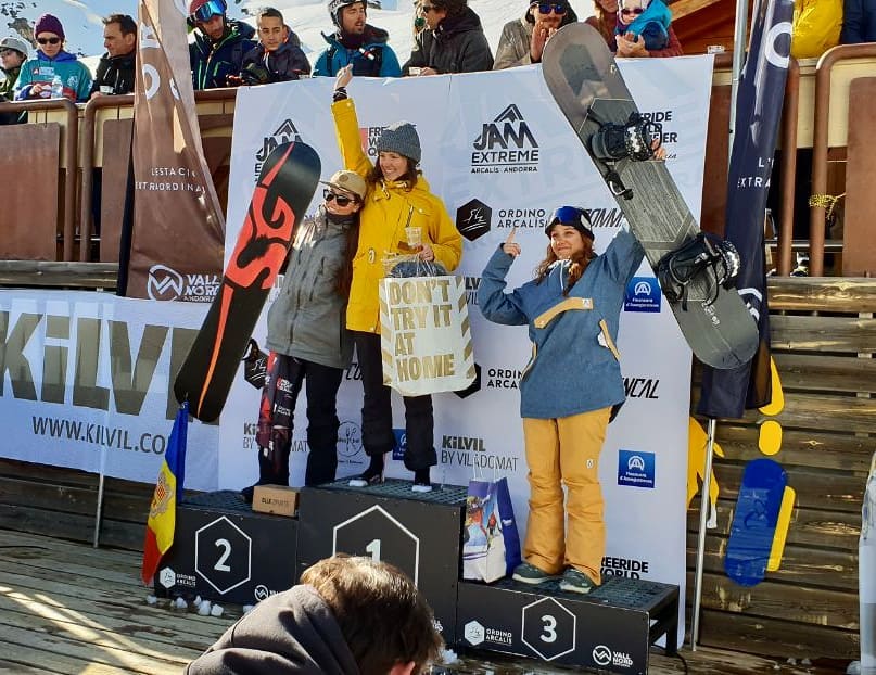 Saltos, espectáculo y podio de Núria Castán en la Jam Extrem 3* en Andorra