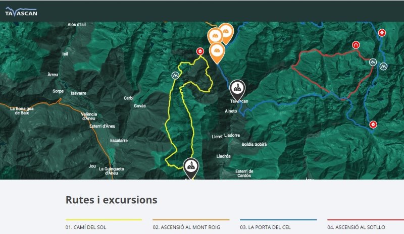 La estación de Tavascan estrena un novedoso mapa interactivo con los atractivos más importantes