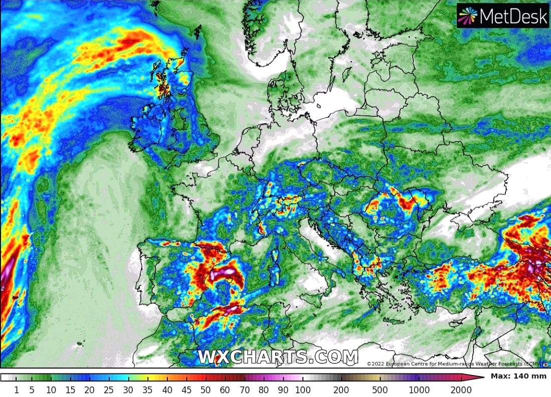 Inestabilidad y algunas nevadas para el fin de semana, mayo vendrá con más borrascas