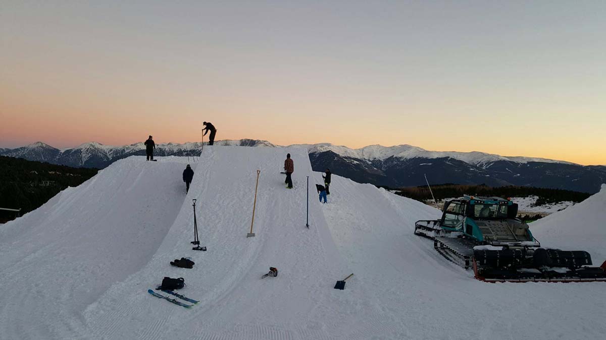 Todo listo en Font Romeu para recibir la Copa del Mundo de Slopestyle