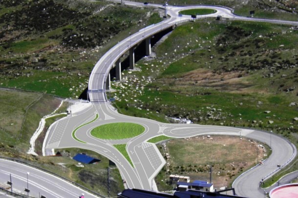 Salida hacia el Pas de la Casa del túnel de Envalira. Crédito SFGA