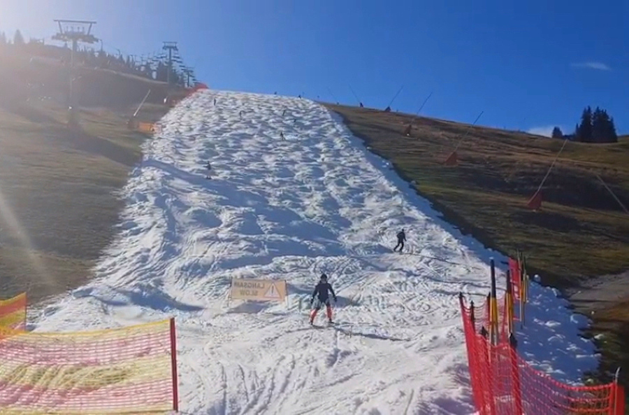 Polémica medioambiental en Austria porque una pista de esquí ha abierto gracias al cultivo de nieve