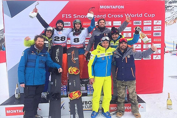 Victoria de Regino Hernández y Lucas Eguibar en Copa del Mundo SBX por equipos en Montafon