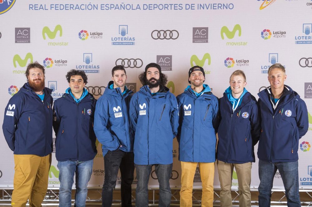 El equipo español en Moscú para disputar la Copa del Mundo de SBX