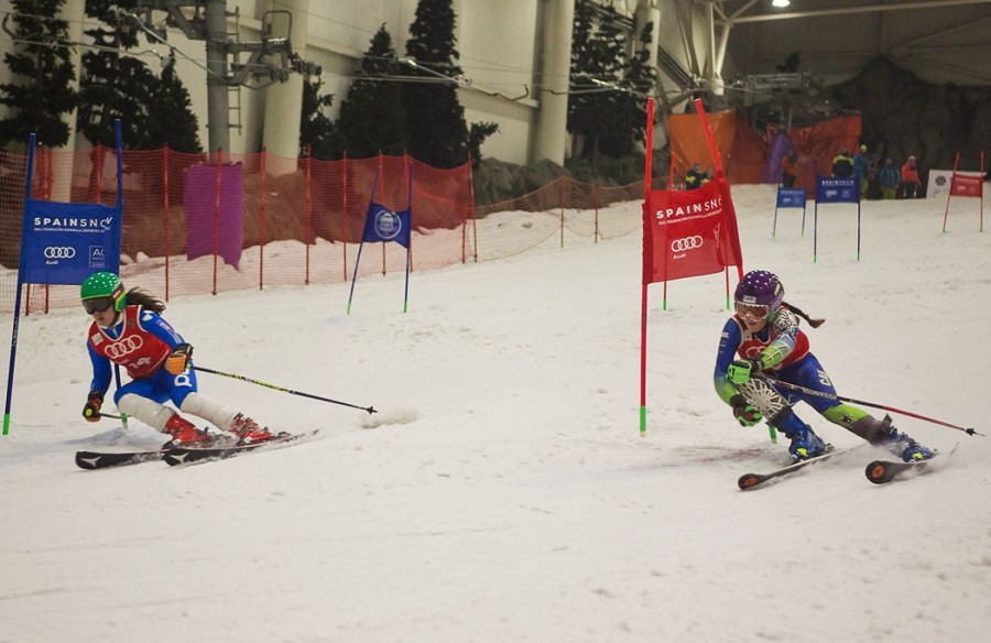 Emocionante arranque de la Copa de España Audi de Esquí Alpino en Madrid