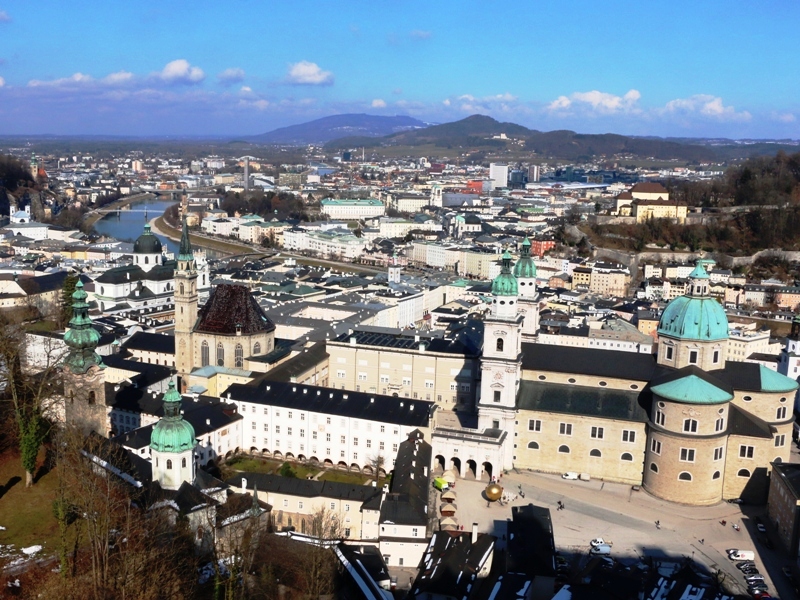 Centro de Salzburgo desde la fortaleza Hohensalzburg