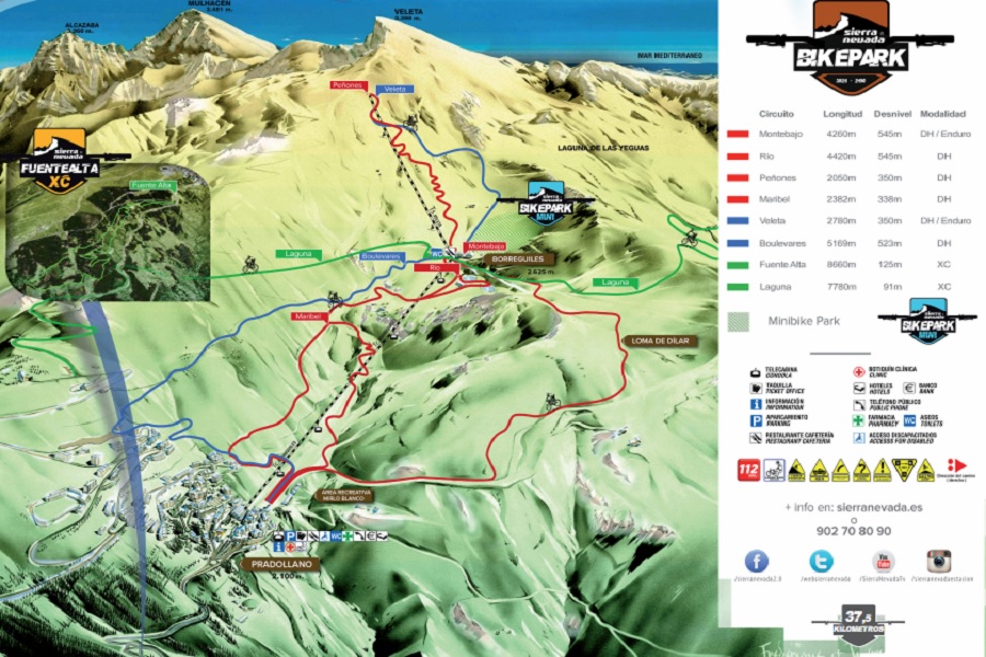 Nuevo plano del Sierra Nevada Bike Park