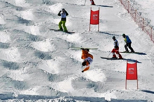 La pista de la Visera acogerá las pruebas de baches (Moguls) de los Campeonatos FreeStyle Sierra Nevada 2017