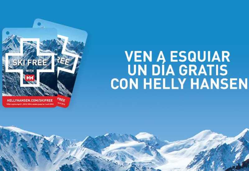 Comprando en Helly Hansen consigue forfait gratis