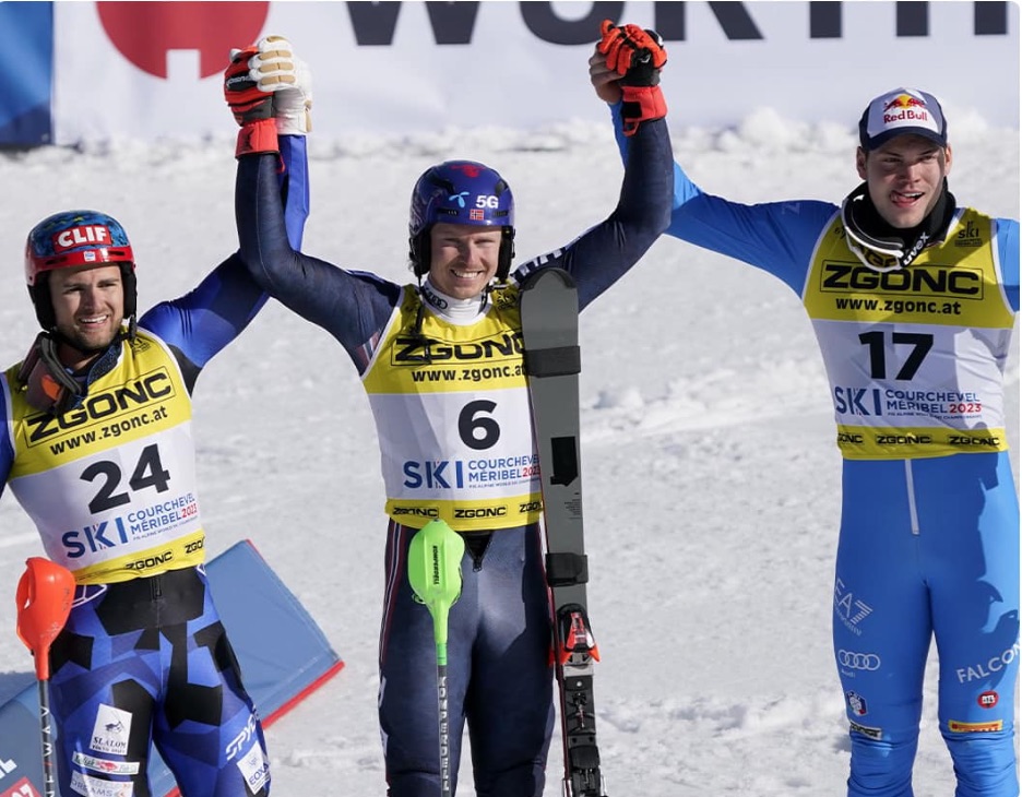 Kristoffersen firma la remontada para ganar el oro en el slalom que cierra los Mundiales de esquí