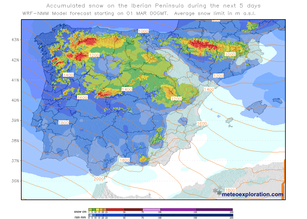 Avance Meteo: Llegan 3 días de nevadas en todas las montañas de la Península