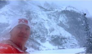 Un runner graba en vídeo una espectacular avalancha en Lake Louise mientras huye corriendo