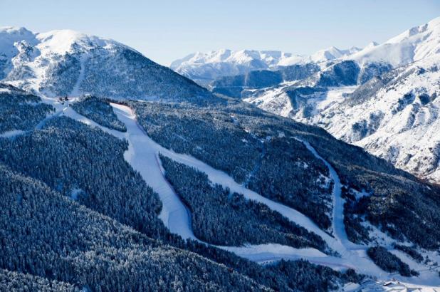 Magnífica imagen de la nueva pista Àliga en Soldeu, Grandvalira