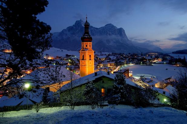 Imagen invernal de Alpe di Suisi