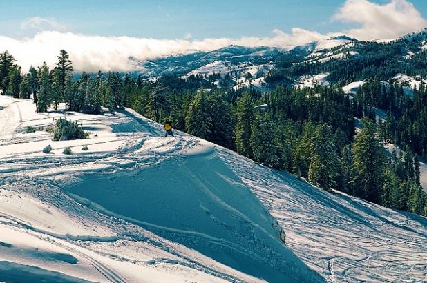 Paisaje nevado en Bear Valley