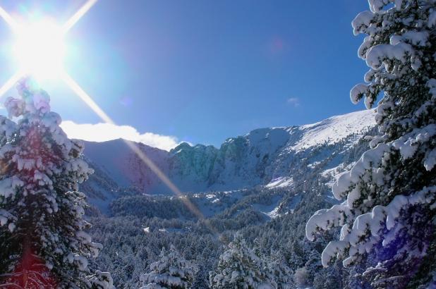 Imagen de la bonita estación de Espace Cambre d'Aze en el pirineo Oriental