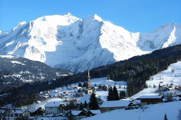 Vista de Combloux en la zona del Mont-Blanc