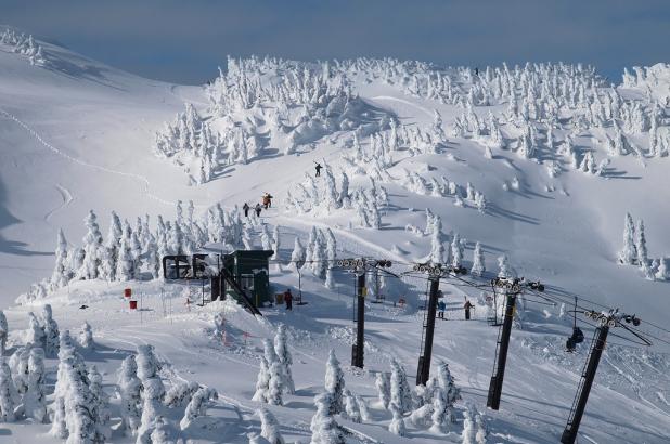 Paisaje nevado en Eaglecrest