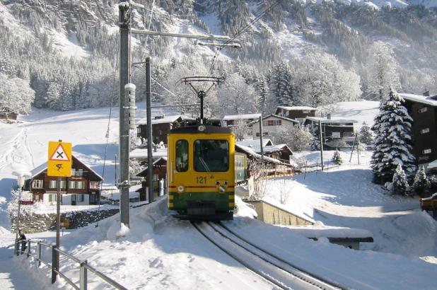 Ferrocarril de cremallera en Wengen