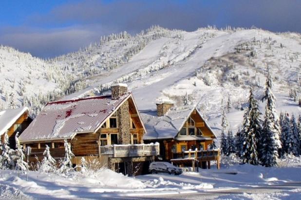 Paisaje nevado en Hemlock Valley