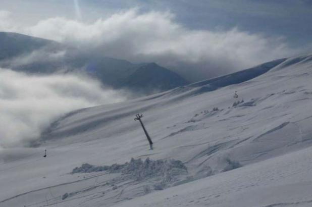 Paisaje nevado en Lungern