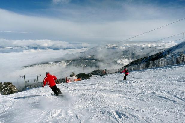 Bajando por la Tosa vermella en la Masella