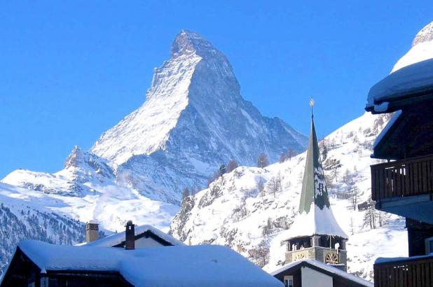 Vista del Matterhorn desde la población de Zermatt