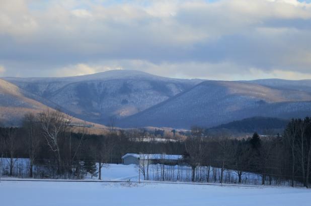 Paisaje nevado en Mount Greylock