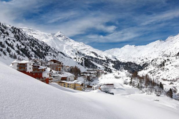 Panorama invernal en Obergurgl