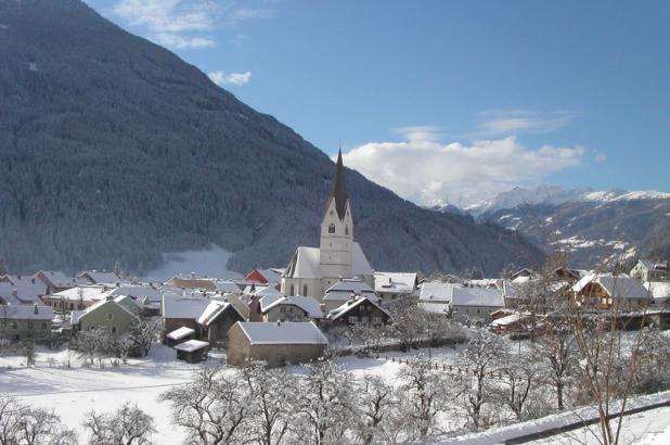 Paisaje nevado en Obervellach