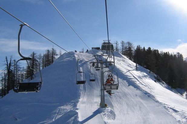 Subiendo en telesilla en Piana di Vigezzo