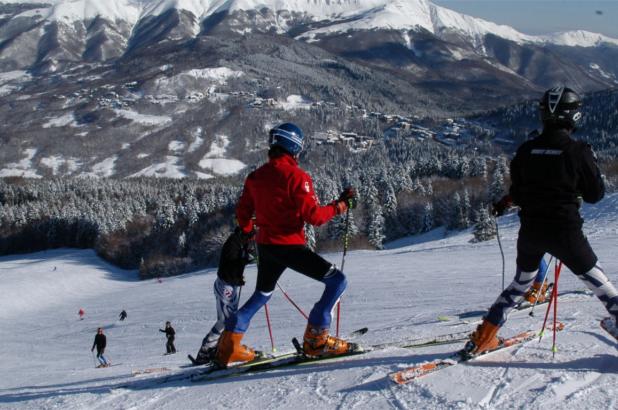 Esquiando en Pievepelago