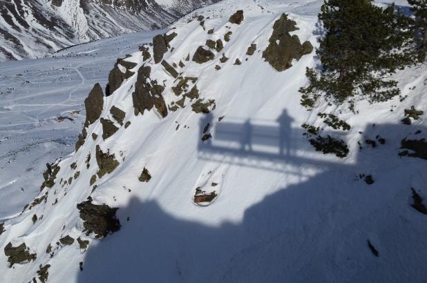 Imagen  de la sombra del mirador de la Fontfrède en Porté