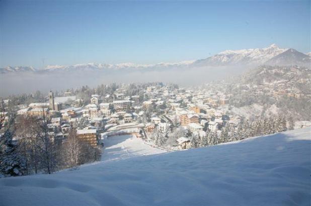 Paisaje nevado en Selvino