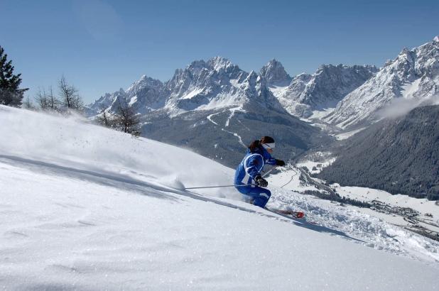 Panorama invernal en Sextner Dolomiten