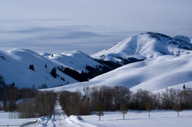 Paisaje nevado en Soldier Mountain