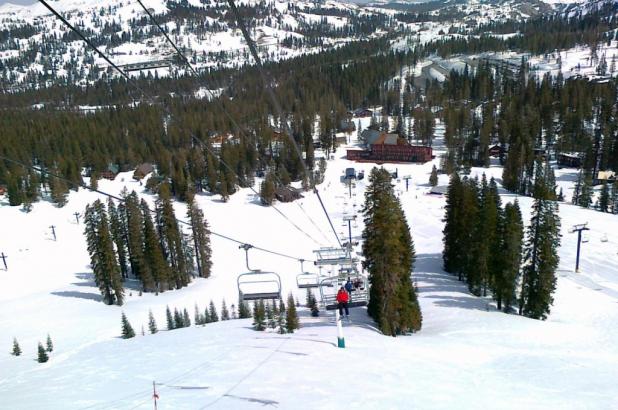 Subiendo en Telesilla en Sugar Bowl