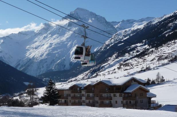 Uno de los telecabinas en Val Cenis