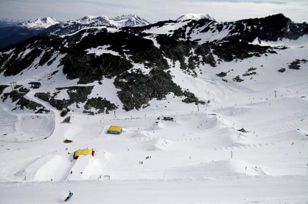 Imagen del Glaciar Hortsman, zona de esquí de verano