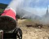 Cañones de nieve para luchar contra los incendios en Canadá