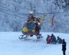 Momento del rescate del esquiador de 17 años en Gourette