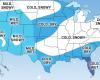La mitad de EE. UU. tendrá mucha nieve y frío y la otra mitad puede sentir que el invierno nunca llega
