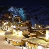 Vista nocturna de la estación de Avoriaz en la Alta Saboya