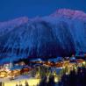 Courchevel en la Saboya, imagen nocturna estación