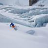 Bajando la Vallée Blanche a lps pies del Mont Blanc