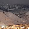 Imagen nocturna de jackson Hole en Wyoming