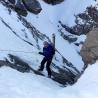 Rápel del couloir de la Voute en La Grave