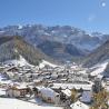 Vista invernal de Selva de Valgardena