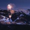 Vista nocturna de la población de Telluride en Colorado