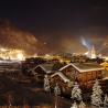 Bonita imagen nocturna de Val d'Isère